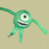 disfraz mike wazauski monster inc - disney pixar - botarga inflable